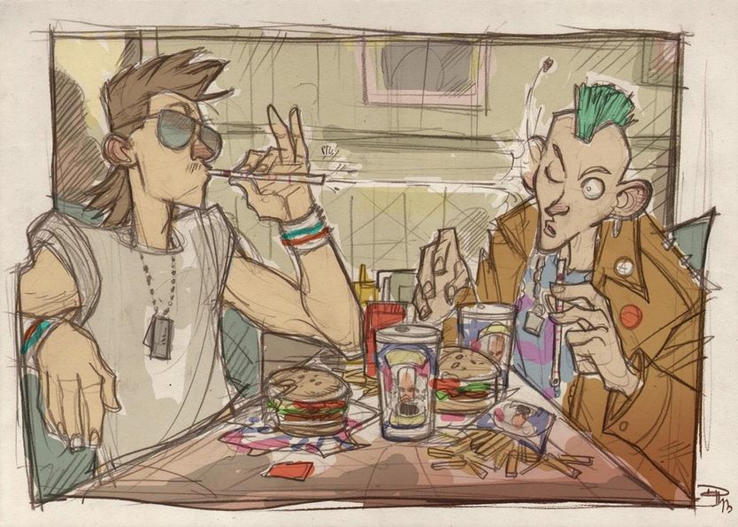 Denis-Medry-STAR-WARS-80s-High-School-Han-shot-first