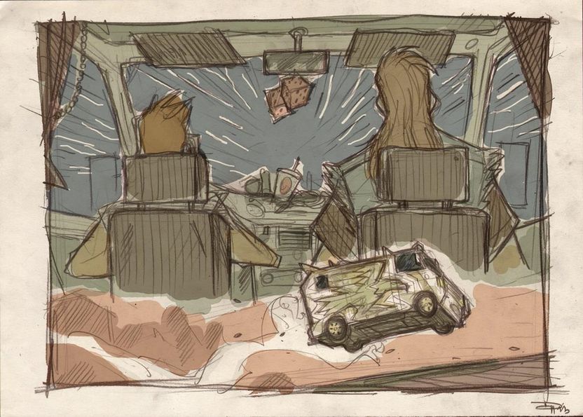 Denis-Medry-STAR-WARS-80s-High-School-Millenium-Falcon