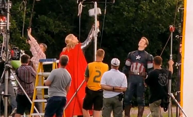 Avengers: Age of Ultron filmagem das gravações.
