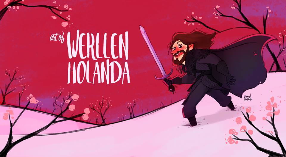 Uma das ilustrações do Werllen Holanda