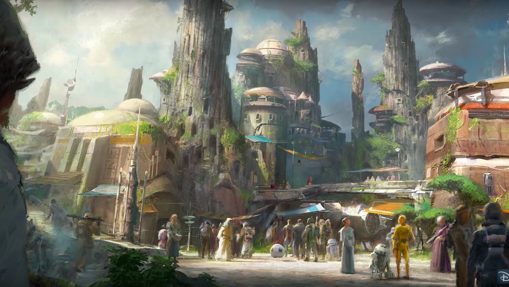 Um olhar por trás do parque do Star Wars na Disney
